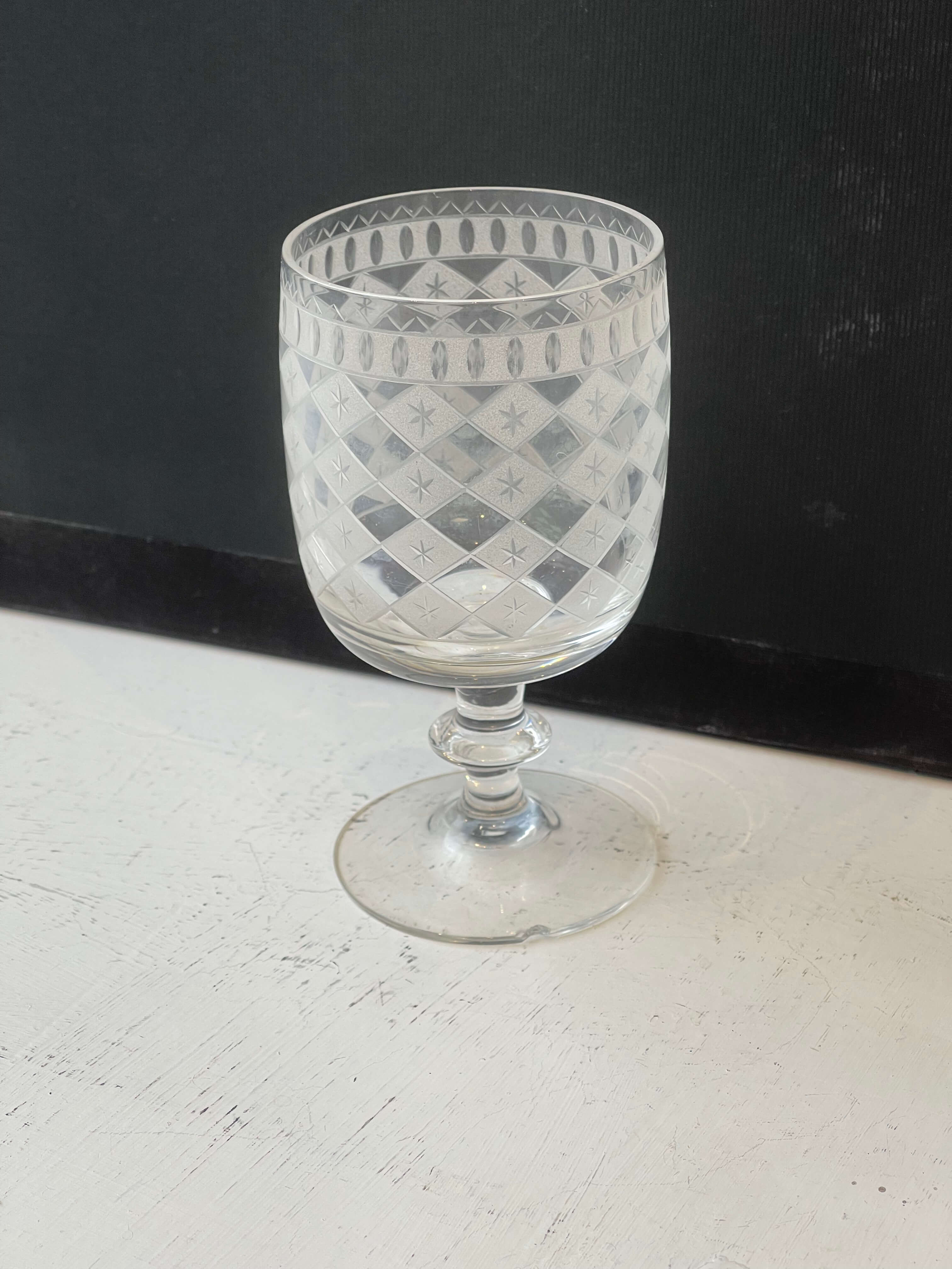 Harlekinglas, Rødvin" håndslebet krystal