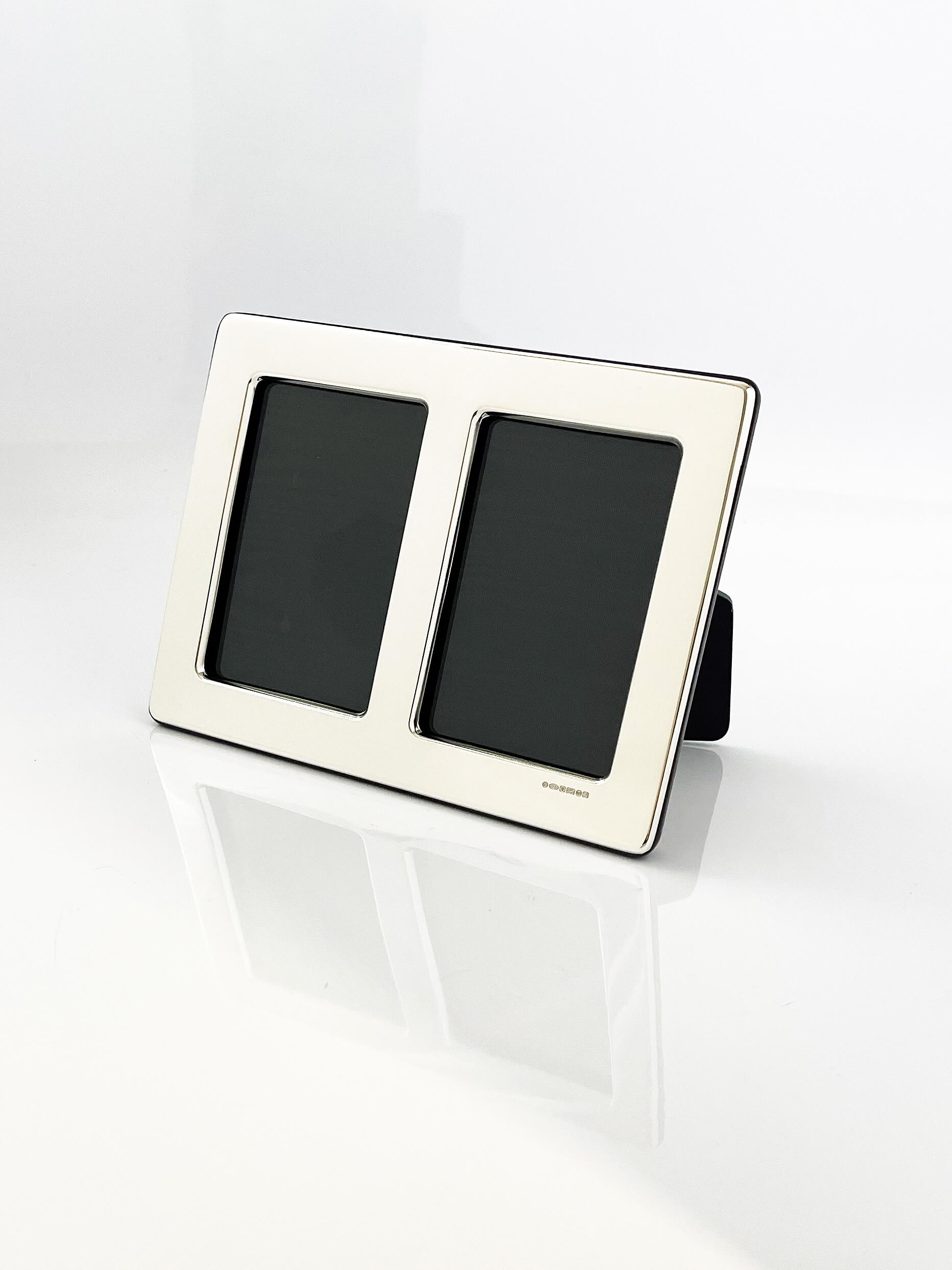 Dobbelt fotoramme i sølv "Durham"