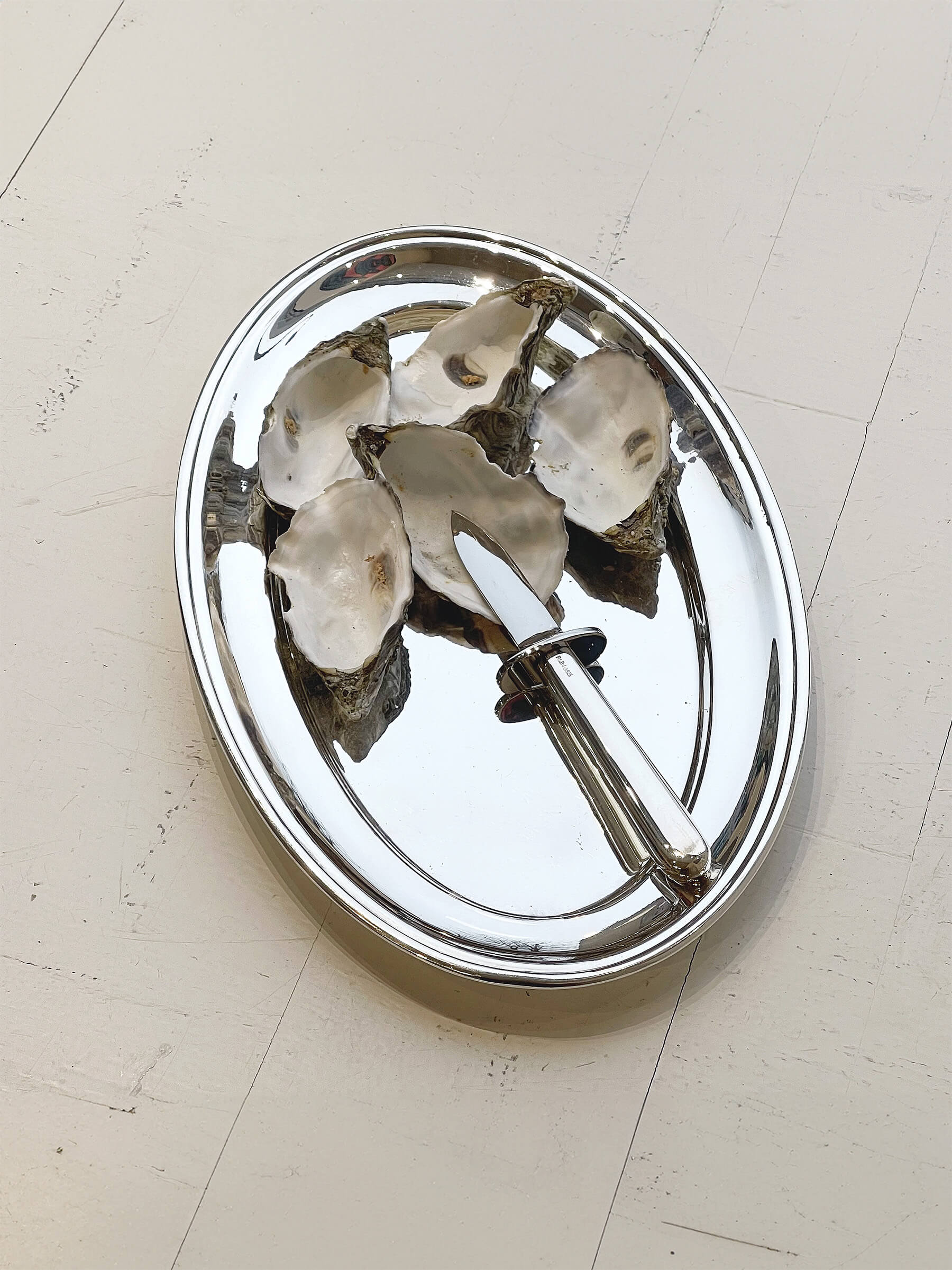 Fiskefad, vintage, ny forsølvet "Britagne"