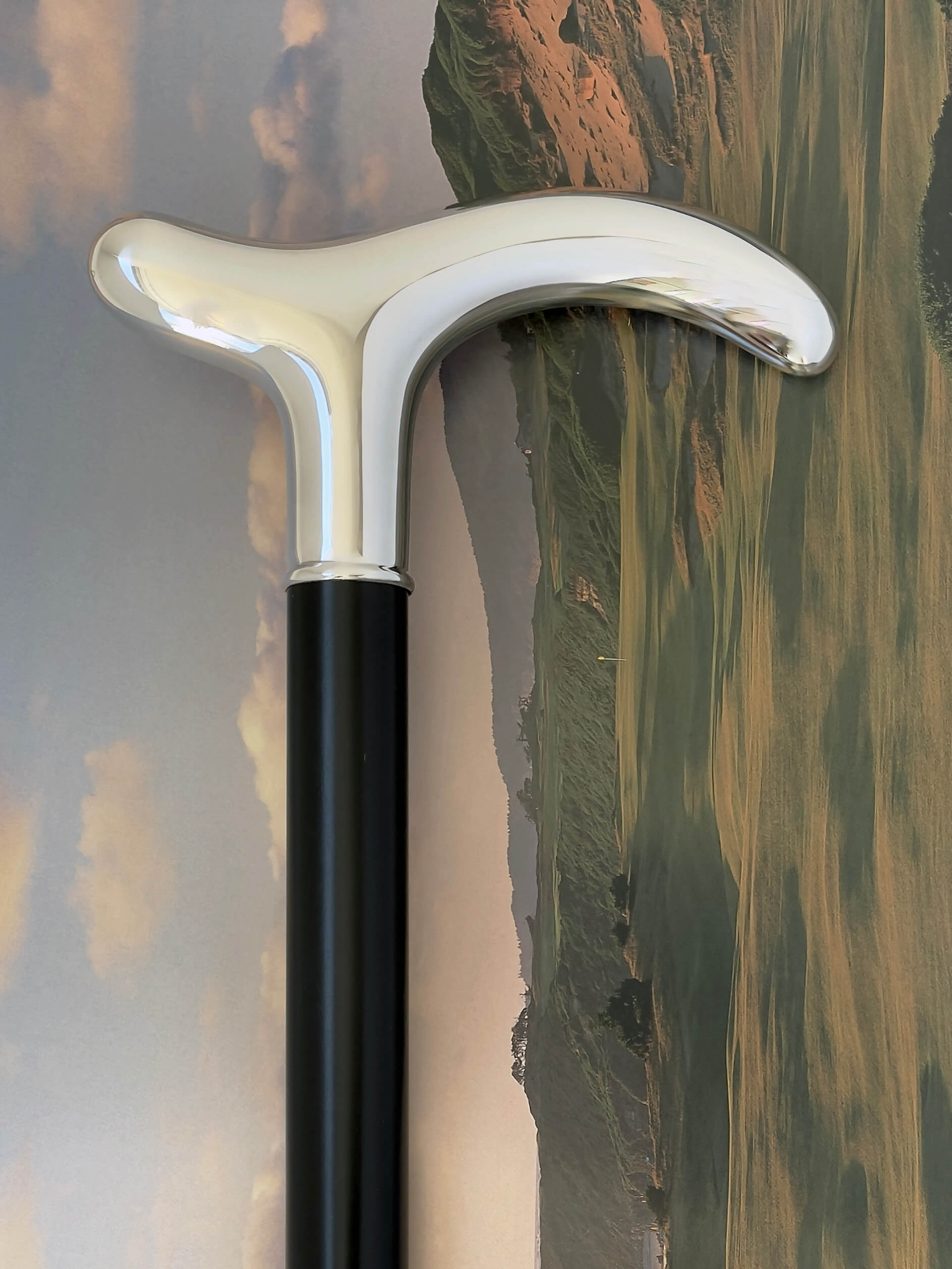 krykkestok med sølvhåndtag "Lilholt"