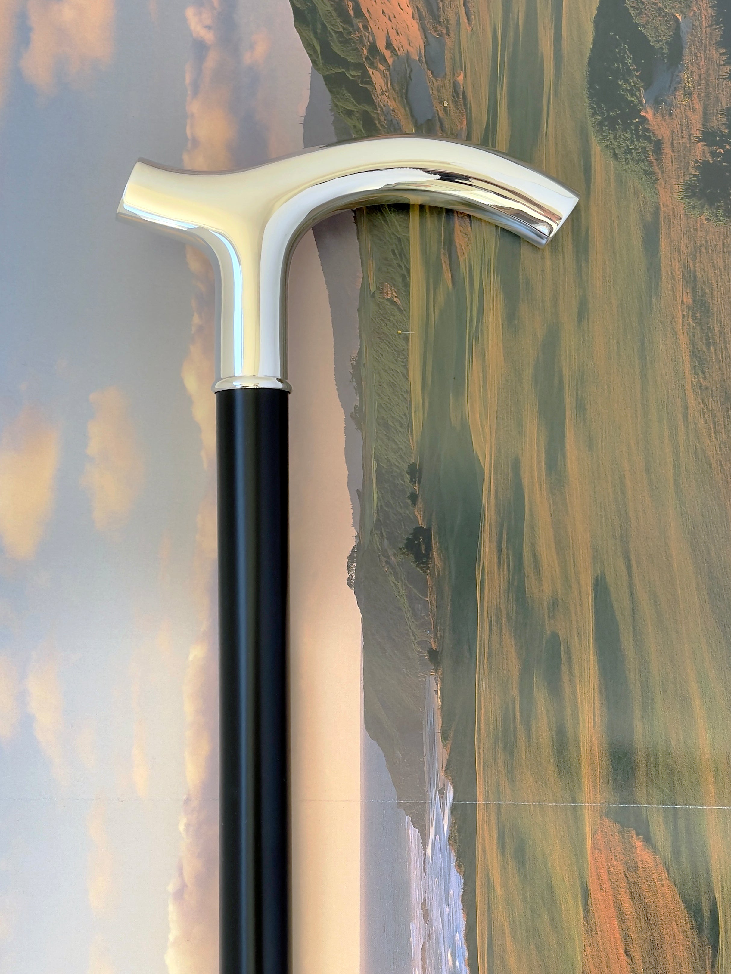 Krykkestok med sølvhåndtag "Halleby"