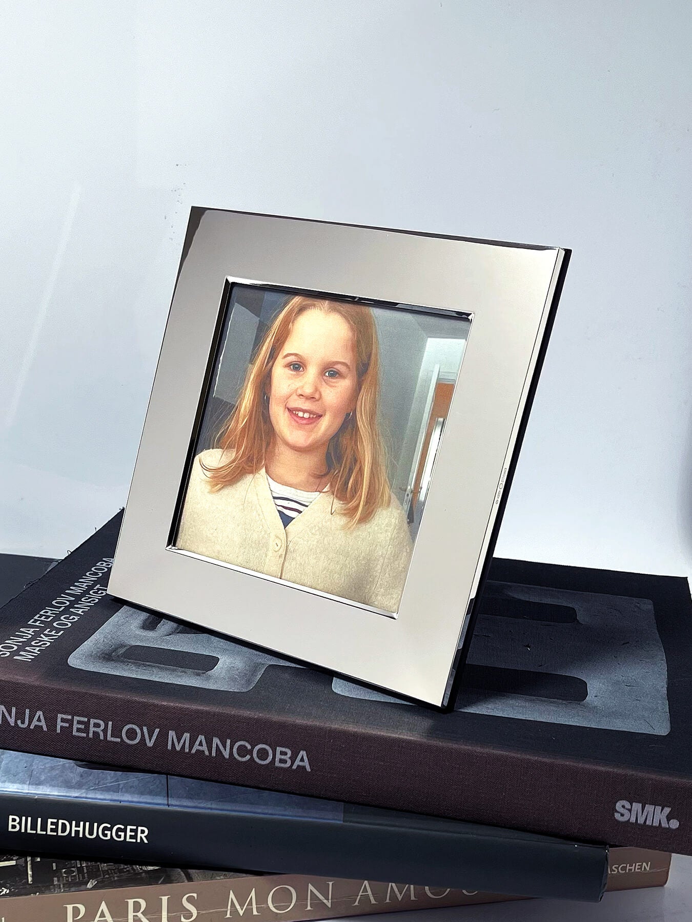 Kvadratisk fotoramme i sølv "Alexander"