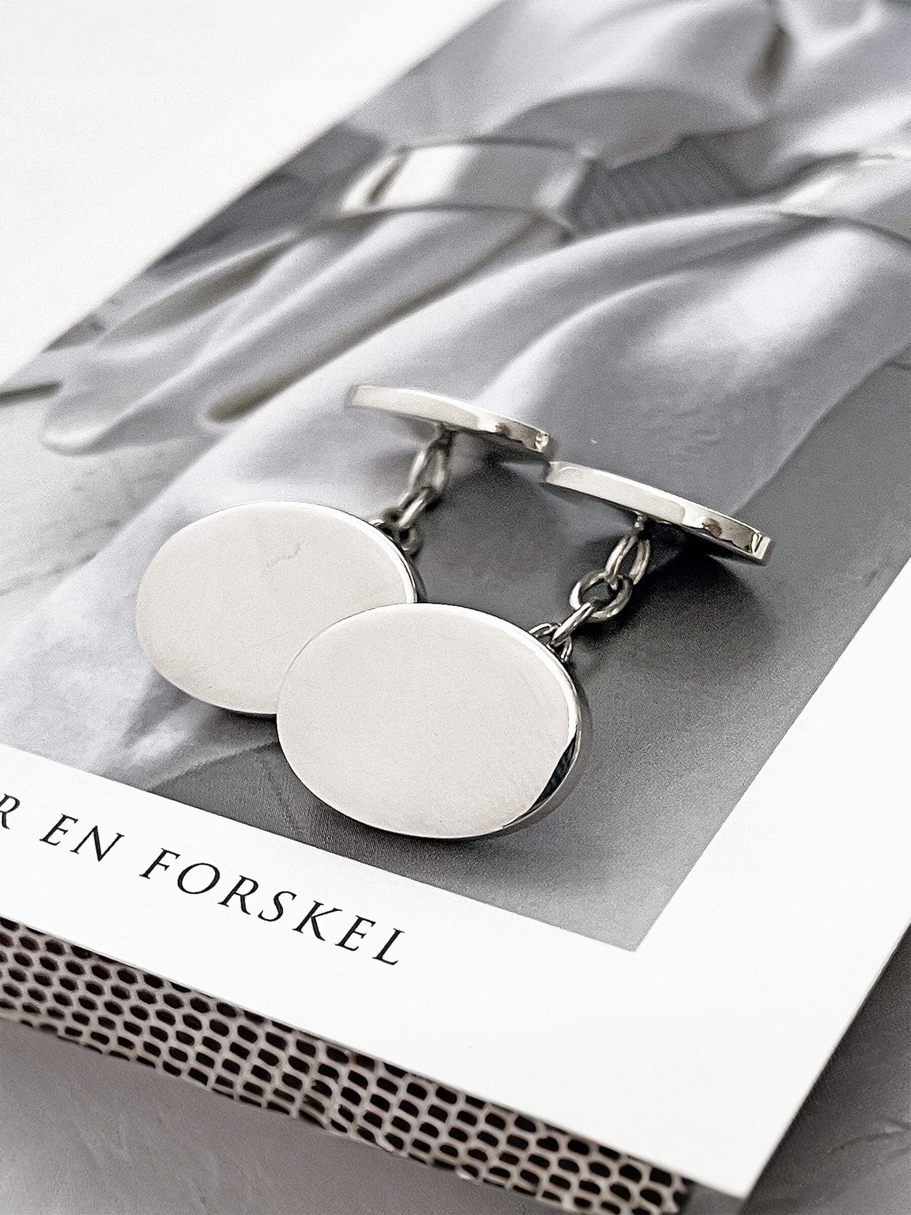 Manchetknapper i sølv "Albert"