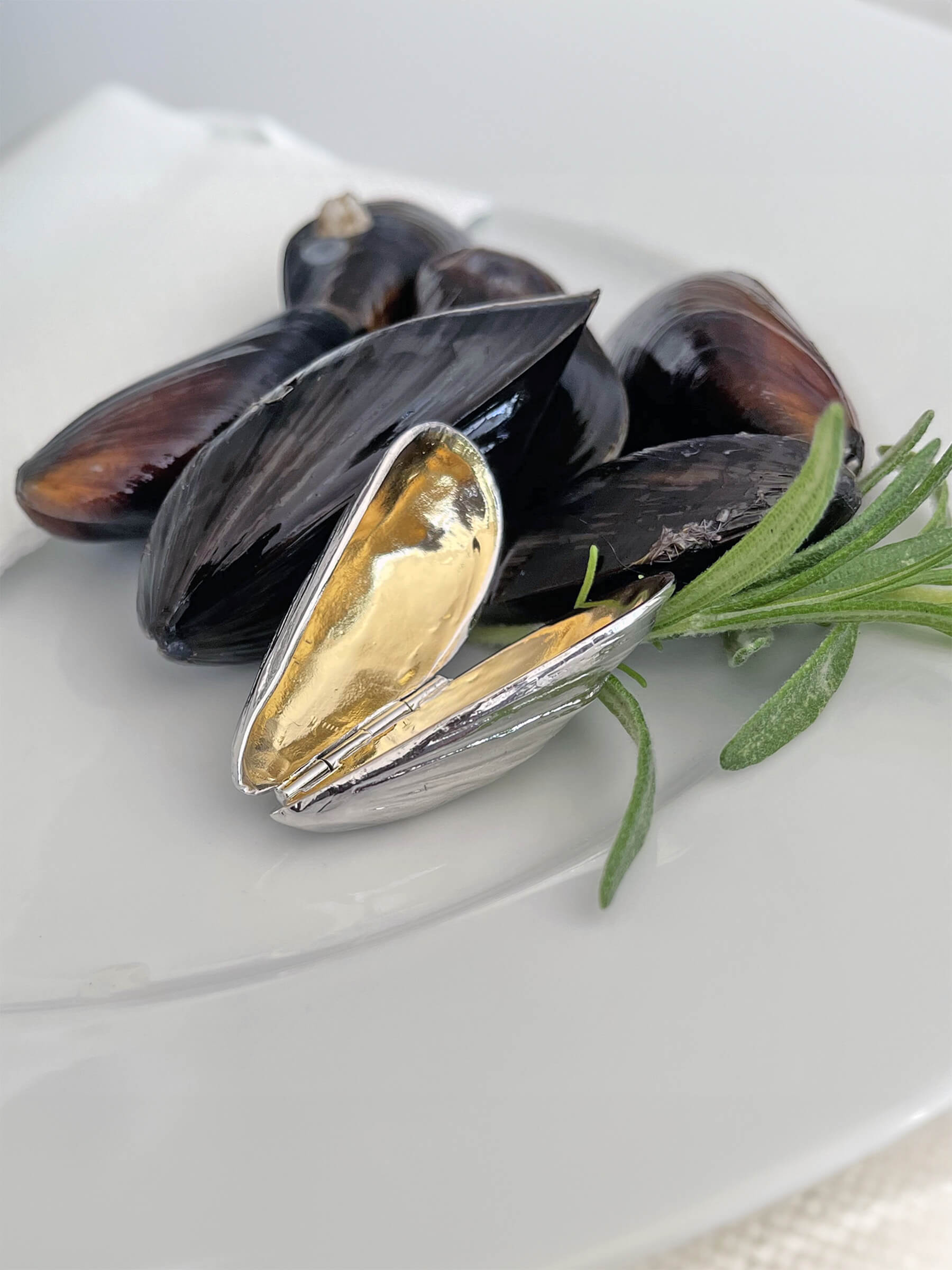 Muslingespiser i sølv "Bernhard"