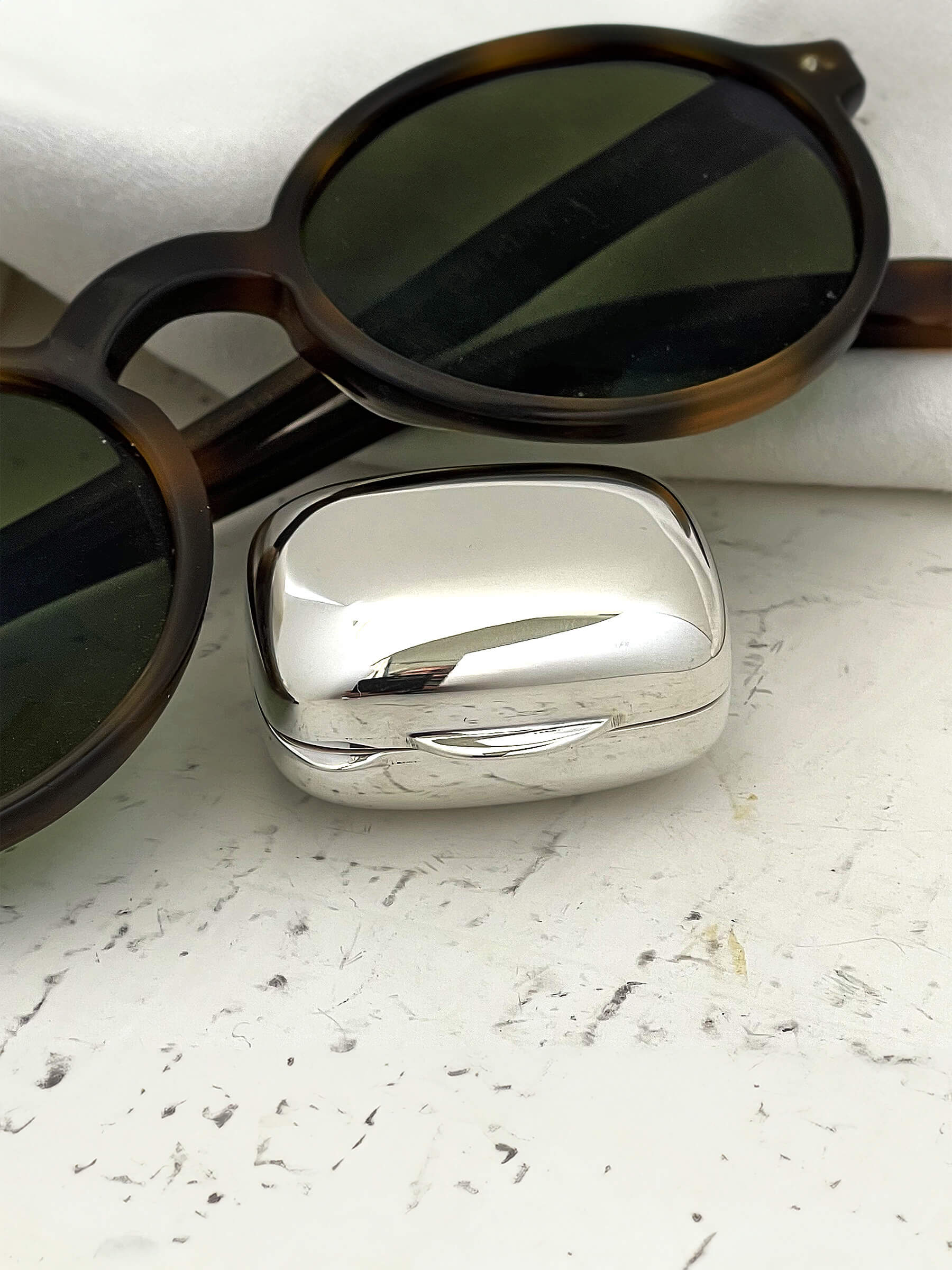 Pilleæsker i sølv "Carlton"