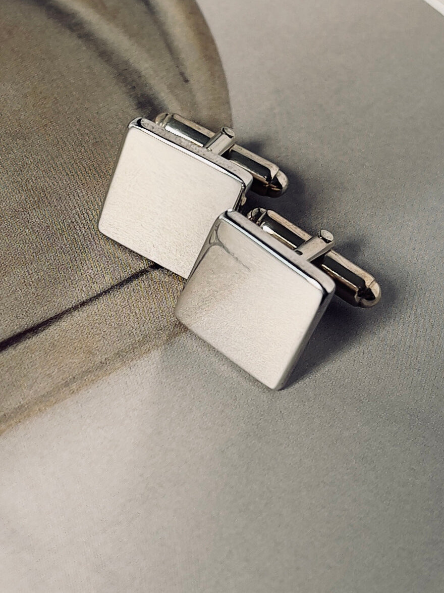 Manchetknapper i sølv "Oliver"