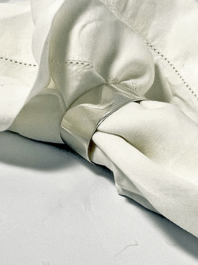 Oval servietring i sølv "Osvald"