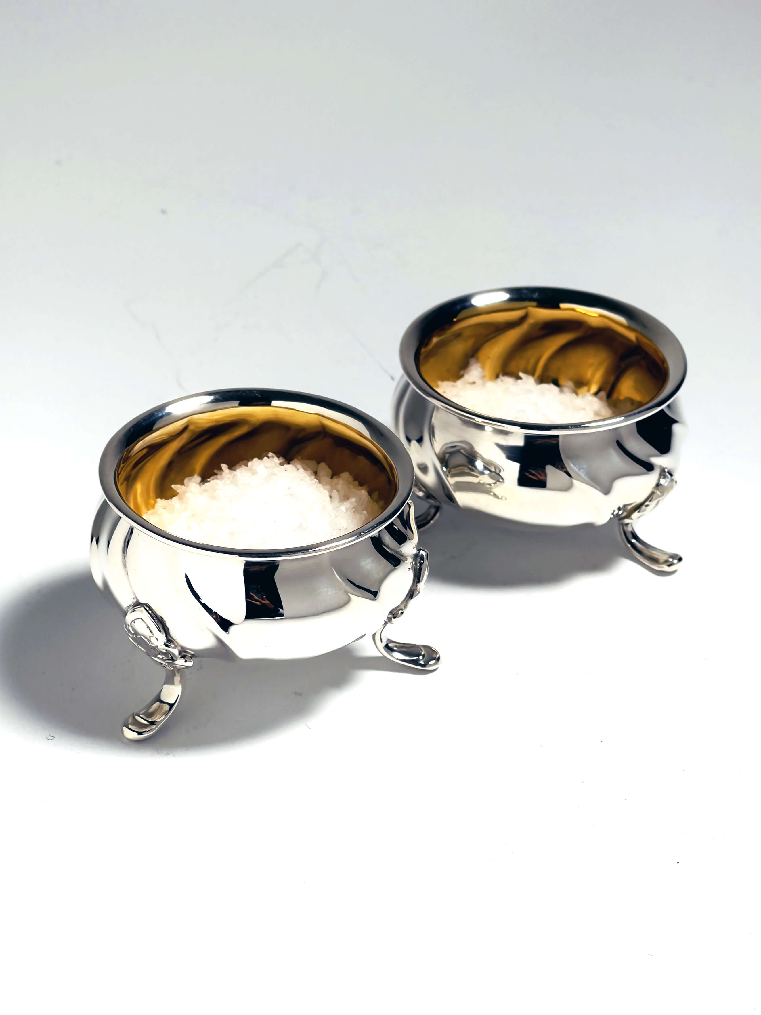 Saltkar i sølvplet "Aaby"