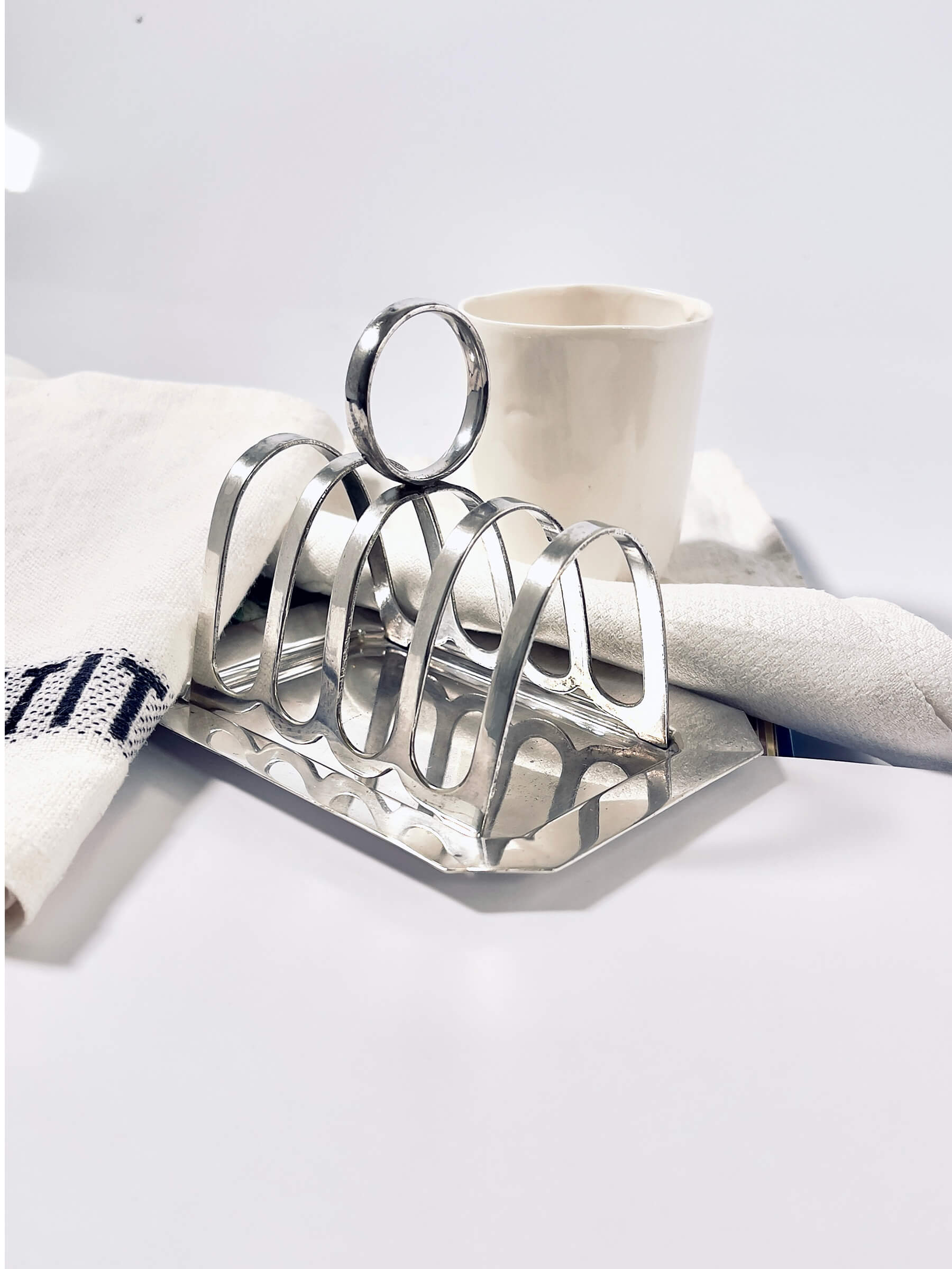 Toastrack, sølvplet "Anni"