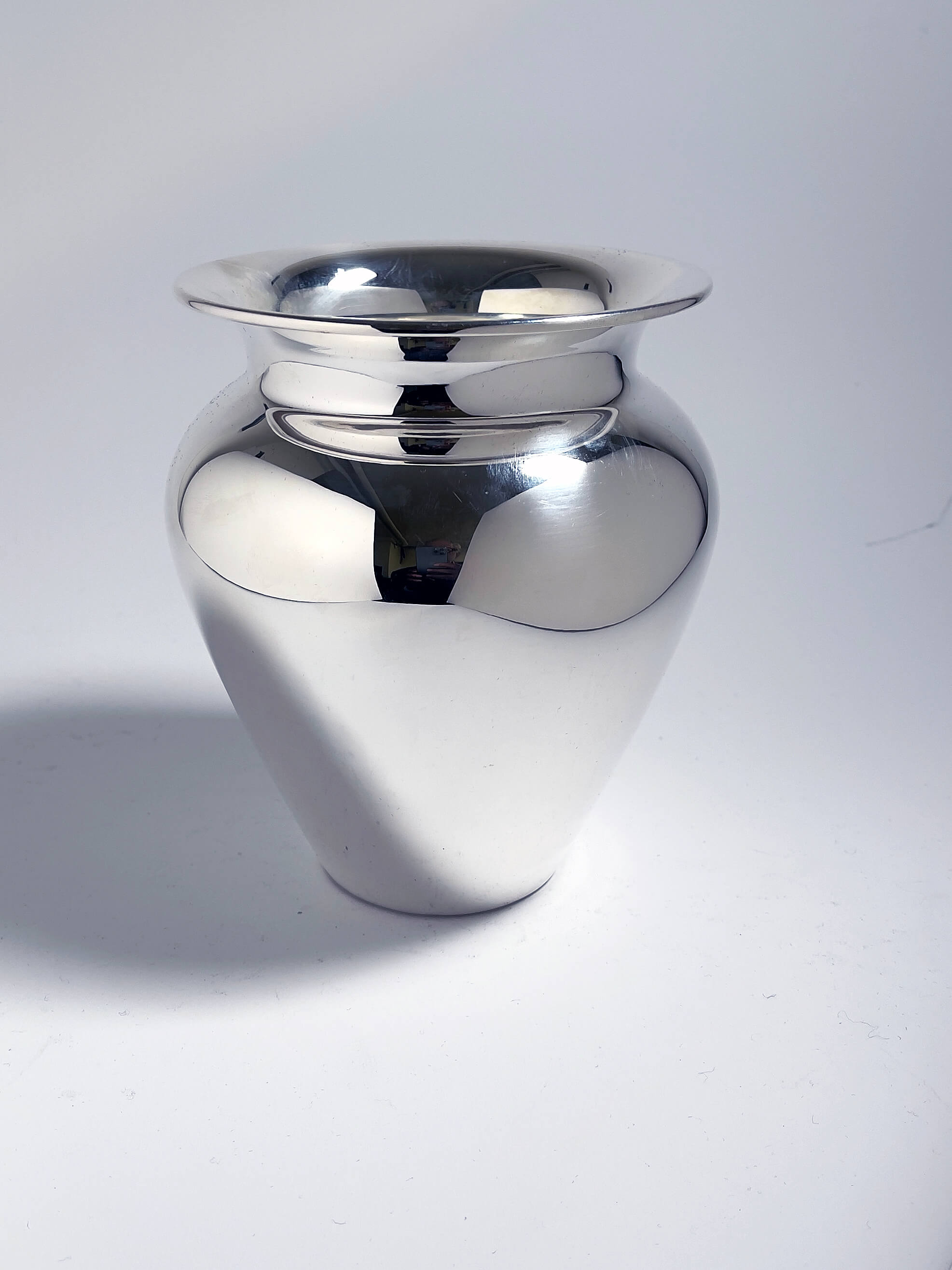 Vase i sølvplet "Marstrand"  højde 17 cm