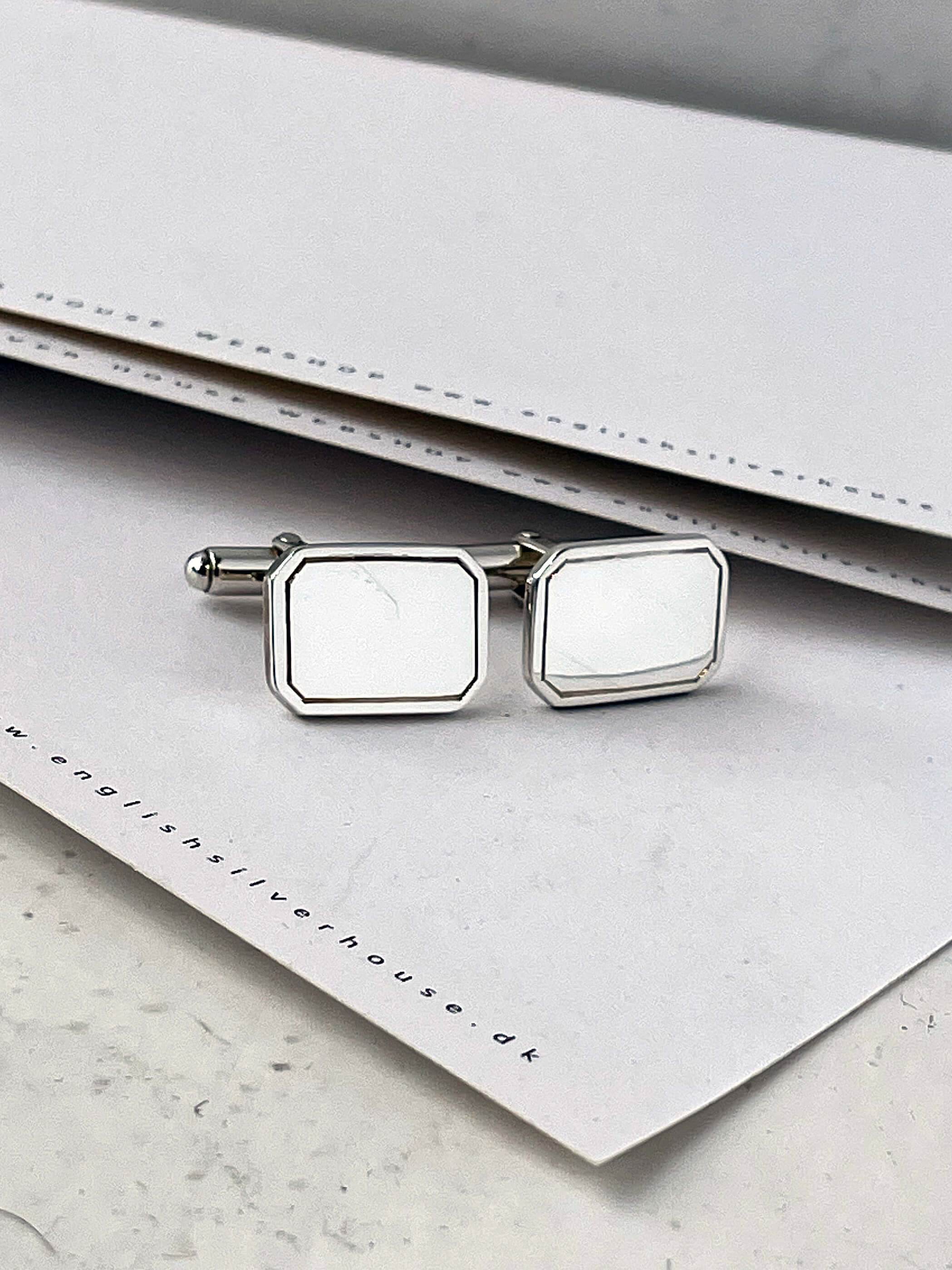 Manchetknapper i sølv "Gilbert"